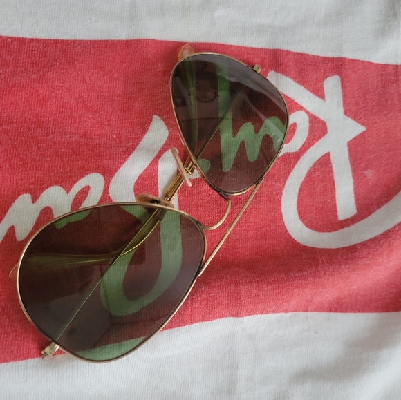 VINTAGE RAYBAN 12K GOLD FILLED AVIATOR USA KOREAN WAR ERA Top Gun - Picture 3 of 16